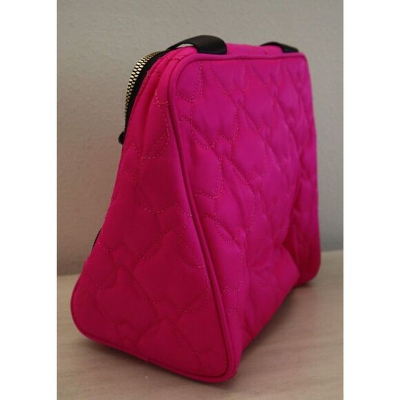 Betsey Johnson TBJ-1286 Hot Pink Insulated Lunch Tote W/Mesh Pouch - Picture 4 of 7